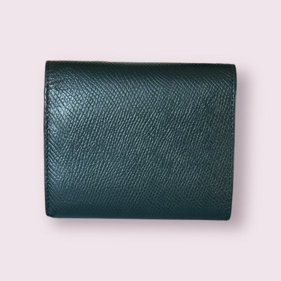 CELINE Grained Calfskin Small Tri-Fold Wallet | Green - Picture 3 of 8
